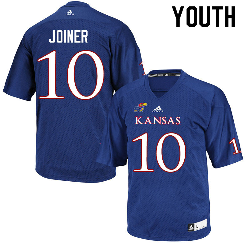 Youth #10 Jamarye Joiner Kansas Jayhawks College Football Jerseys Sale-Royal